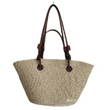 VLOVELAW New Monofilament Oblique Woven Bag Large Capacity Women's Crossbody Tote Bag Three-Dimensional Flower Beach Straw Bag