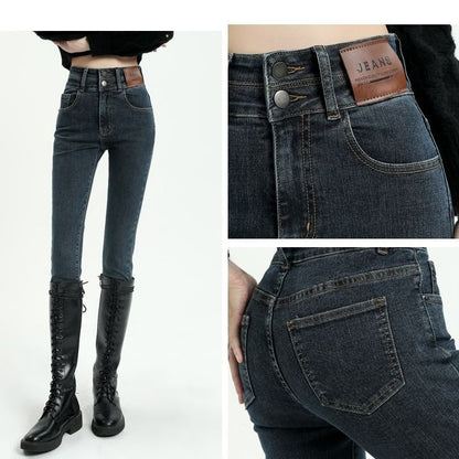 Skinny Skinny Jeans for Women Autumn and Winter 2023 New High Waist Slimming Slim Fit Black Boot Pants Ankle-Length Pencil Pants