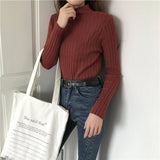 Large quantities of 2024 winter semi-turtleneck thickened shirt women's winter loose pullover knitted sweater bottoming shirt