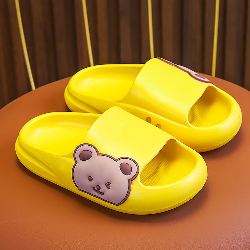 VLOVELAW Poop Feeling Cartoon Children Slippers Summer Outdoor Bathroom Bath Baby Indoor Home Cute Non-Slip Slippers