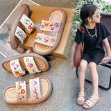 VLOVELAW Baby Slippers Cartoon New Girls' Non-Slip Casual Shoes  Summer Fashion Little Girls' Outdoor Sandals