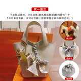 New Bucket Bag Women's Leather Handbag High-Grade Large Capacity First Layer Cowhide Vegetable Basket Bag for Women