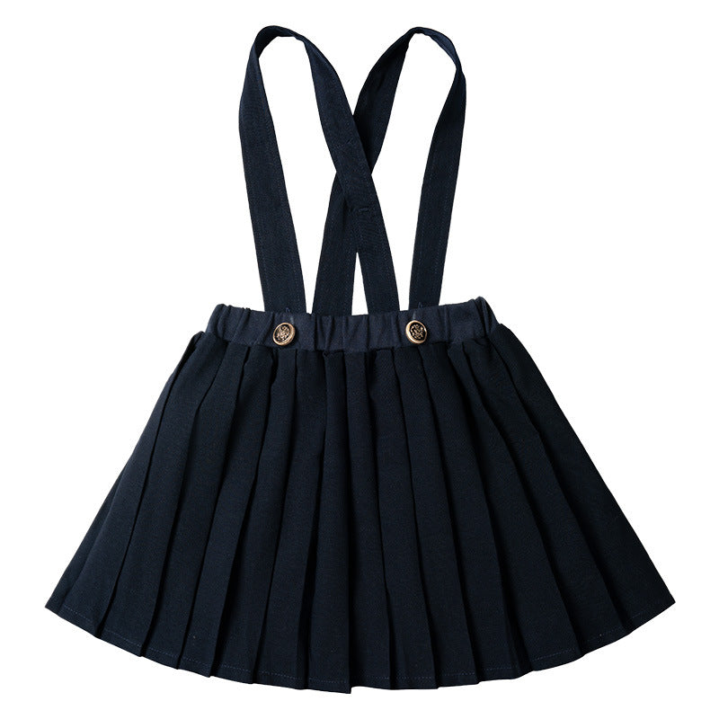 VLOVELAW British College Style Girls' Pleated Skirt JK Plaid Skirt Guoguo Classmate Children's Performance Wear Suspender Skirt Vest Skirt