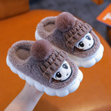 VLOVELAW Children's Slippers Winter Boys Indoor Home Cartoon Cute Children Baby Cotton Slippers Warm Keeping Girls Cotton Slippers