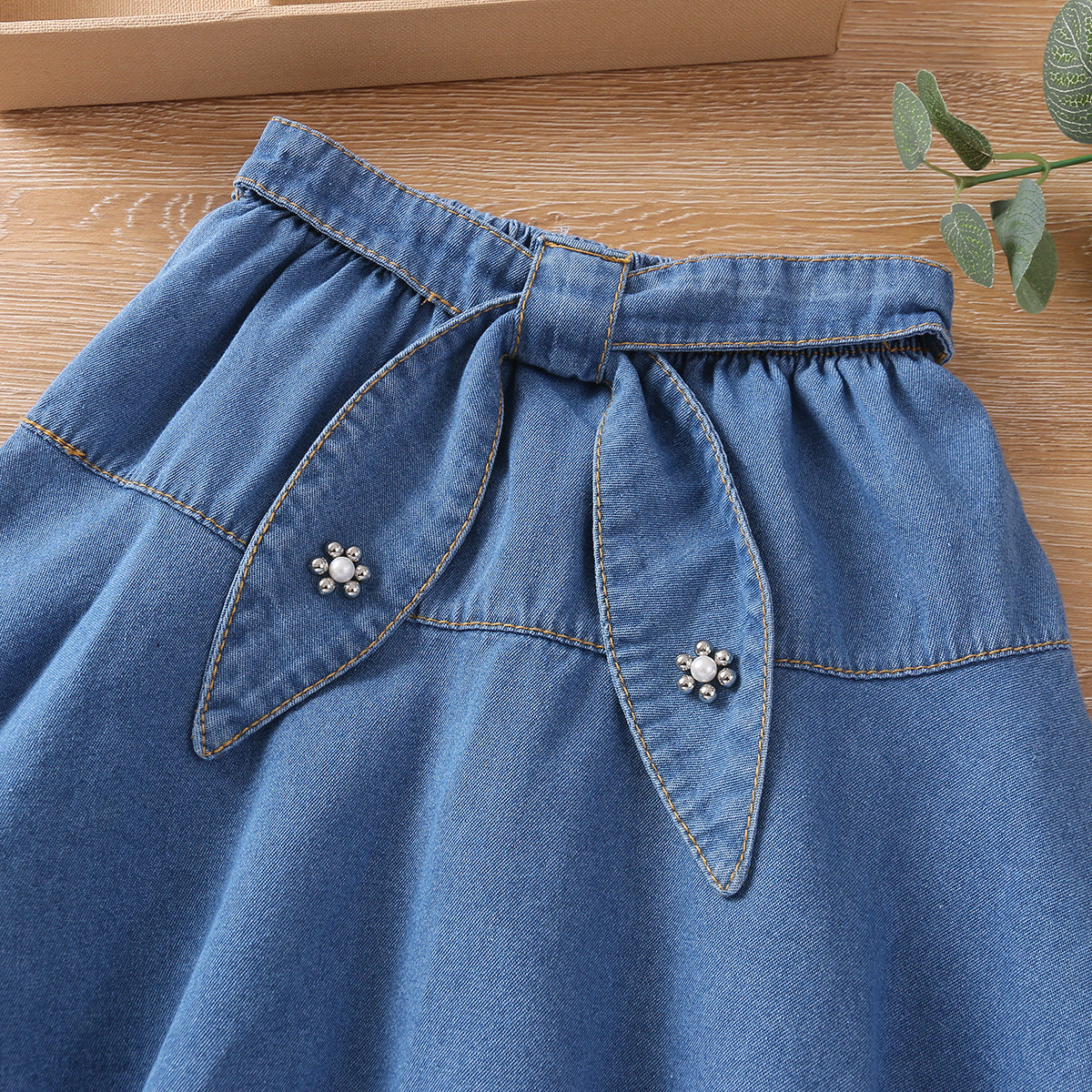 VLOVELAW Spring Girls' Denim Skirt Fashion Blue  New Korean Style Little Girl Skirt Girl's Princess Dress