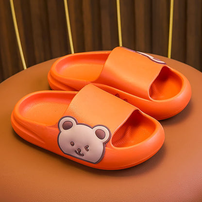 VLOVELAW Poop Feeling Cartoon Children Slippers Summer Outdoor Bathroom Bath Baby Indoor Home Cute Non-Slip Slippers