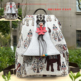 Women's Bag Backpack Canvas Bag Hand-Woven Elephant Printed Backpack  New All-Match Travel Backpack Wholesale