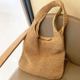 VLOVELAW Commuter Woven Bag Shoulder Bag 2021 Spring New Mori Artistic Straw Korean Style Portable Retro Large Capacity