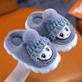 VLOVELAW Children's Slippers Winter Boys Indoor Home Cartoon Cute Children Baby Cotton Slippers Warm Keeping Girls Cotton Slippers