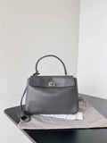 24B New Rodeo Shoulder Smooth Calfskin Portable Women's Bag Underarm Lock Leisure Commute Kelly Women's Bag