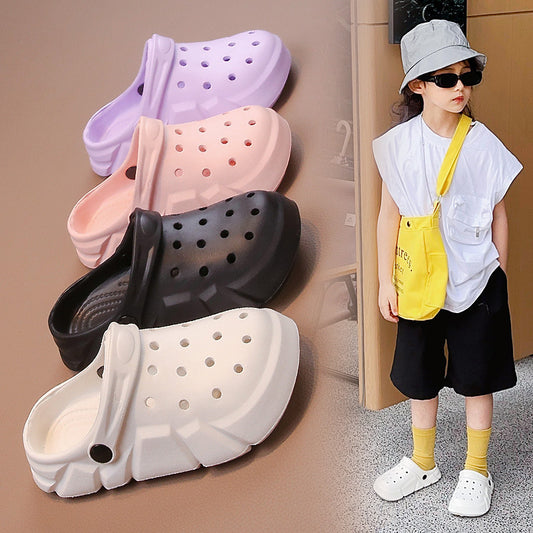 VLOVELAW Slip-on Hole Shoes Boys' Sandals  Summer Breathable Medium and Big Children Lightweight Girls' Sandals Beach Shoes