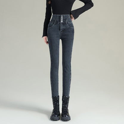 Skinny Skinny Jeans for Women Autumn and Winter 2023 New High Waist Slimming Slim Fit Black Boot Pants Ankle-Length Pencil Pants