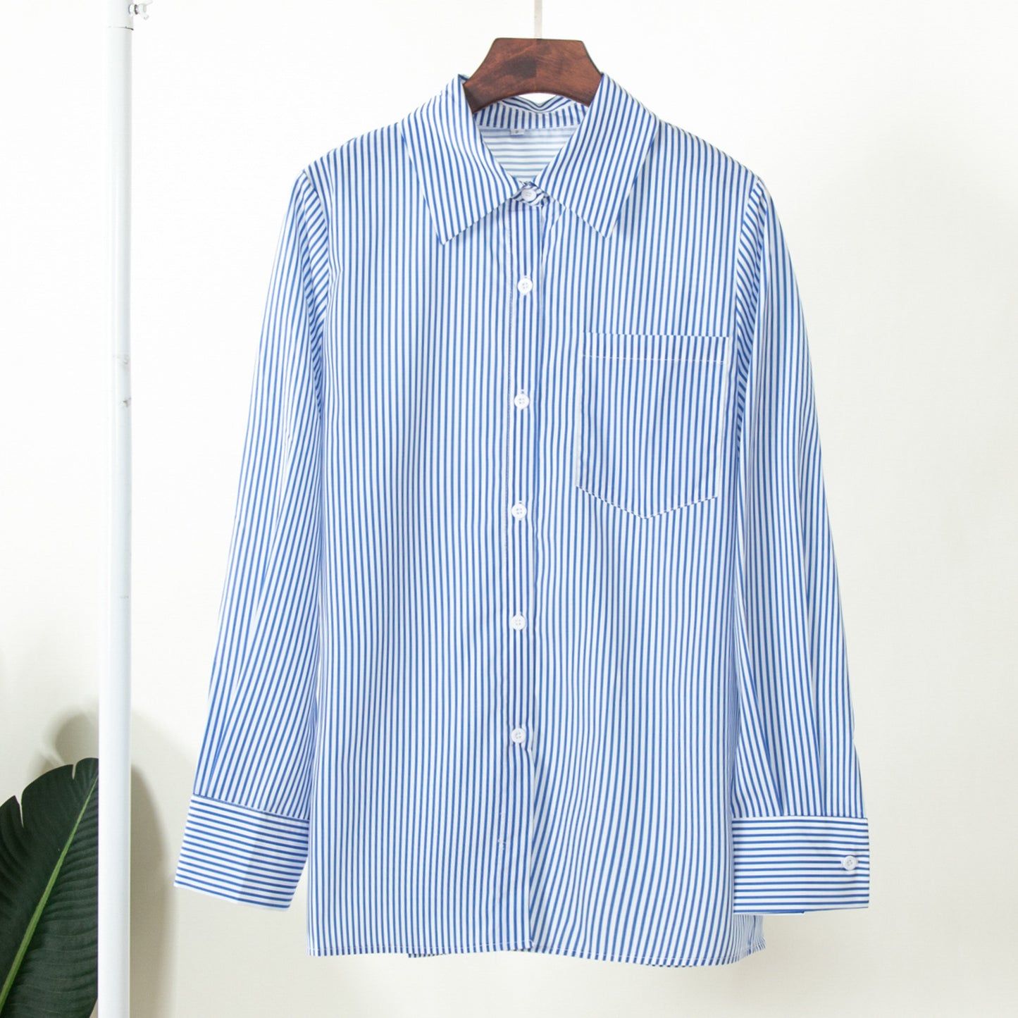 VLOVELAW  pure striped shirt 2025 popular summer new trend fashion versatile loose polo striped shirt