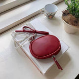 vlovelaw Design Sense Niche Bag Crossbody Super Mini Lipstick Pack Concave Shape Earphone Bag Bow Oval Egg Bag