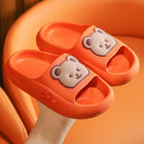 VLOVELAW Poop Feeling Cartoon Children Slippers Summer Outdoor Bathroom Bath Baby Indoor Home Cute Non-Slip Slippers