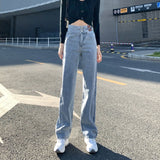 High Waist Wide Leg Jeans for Women Spring 2024 New Loose Straight Slim Fit Mop Pants Spring and Autumn