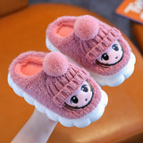 VLOVELAW Children's Slippers Winter Boys Indoor Home Cartoon Cute Children Baby Cotton Slippers Warm Keeping Girls Cotton Slippers