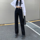 High Waist Wide Leg Jeans for Women Spring 2024 New Loose Straight Slim Fit Mop Pants Spring and Autumn