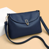 vlovelaw New Soft Leather Women's Bag High Sense Shoulder Bag Large Capacity Female Middle-Aged Mother Bag Simple All-Match Messenger Bag