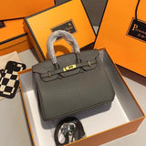 vlovelaw Candy Color Birkin Bag Women's Handbag Shoulder Messenger Bag Fashion All-Match Large Capacity Totes Women's Bag Wholesale