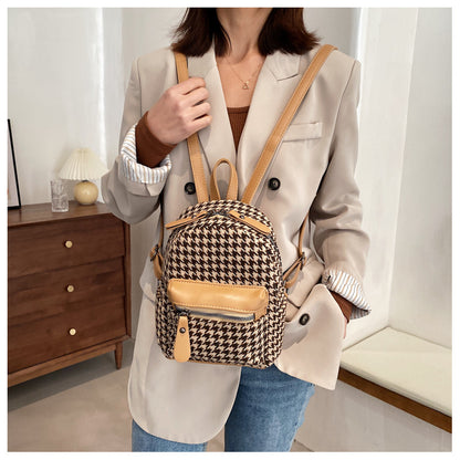 Niche Western Style Textured Backpack Cross-Border Fashion Women's Bag Casual and Lightweight Travel Women's High-Grade Small Backpack