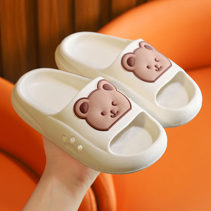 VLOVELAW Poop Feeling Cartoon Children Slippers Summer Outdoor Bathroom Bath Baby Indoor Home Cute Non-Slip Slippers