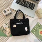 Fashion Small Canvas Bag Women's Cute Bento Grocery Bag New 2021 Fashion Tote Girl's Mobile Phone Bag