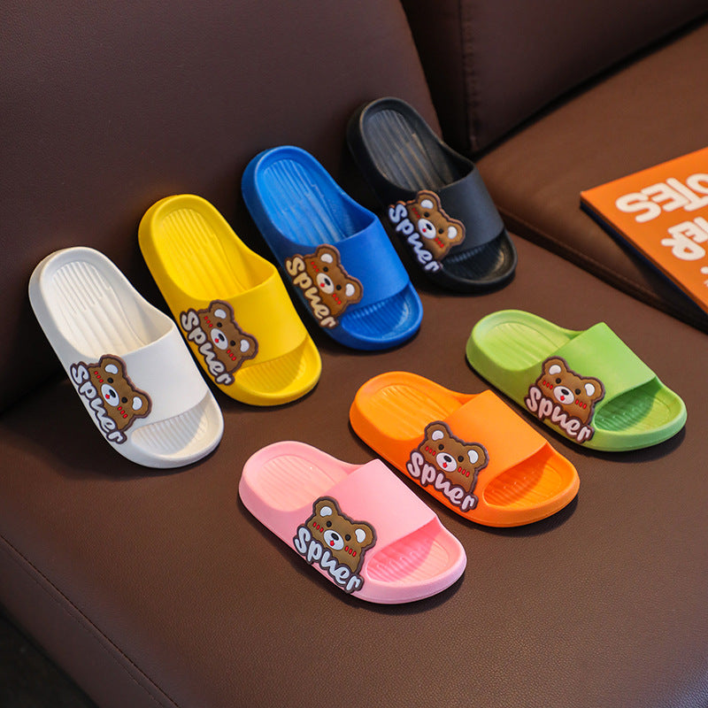 VLOVELAW [Non-Slip Soft Bottom] Adult Parent-Child Sandals Summer Boys Girls Indoor Bathroom Bath Cartoon Cute Slippers