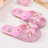 VLOVELAW Girls' Slipper  New Closed Toe Princess Shoes Cute Outdoor Half Slippers Elsa Sandals Children Crystal Shoes