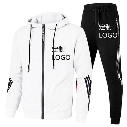 VLOVELAW 2023 new spring and autumn men's suit trousers youth casual running three bars sports suit men's two