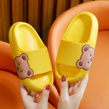 VLOVELAW Poop Feeling Cartoon Children Slippers Summer Outdoor Bathroom Bath Baby Indoor Home Cute Non-Slip Slippers