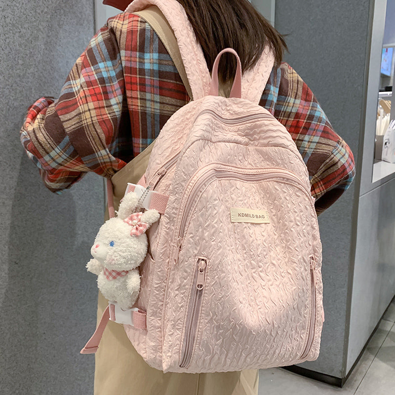 Schoolbag Female College Student Niche Design Japanese Girl Backpack Middle School Student Junior High School Student Large-Capacity Backpack