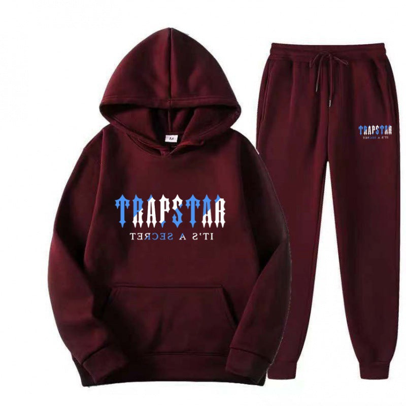 VLOVELAW New TRAPSTAR New Men's and Women's Hoodies Set Fleece Sweater Casual Sports Two-piece Set Couple Set