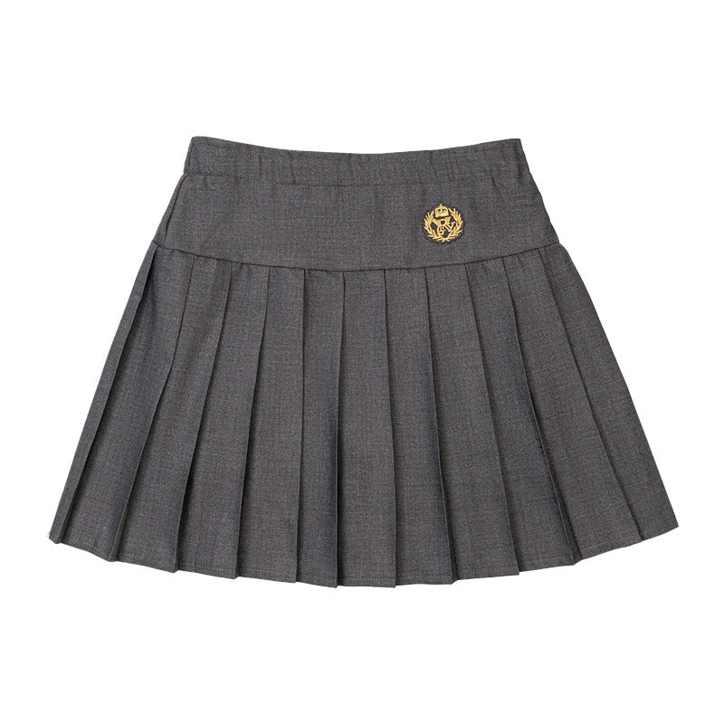 VLOVELAW British College Style Girls' Pleated Skirt JK Plaid Skirt Guoguo Classmate Children's Performance Wear Suspender Skirt Vest Skirt