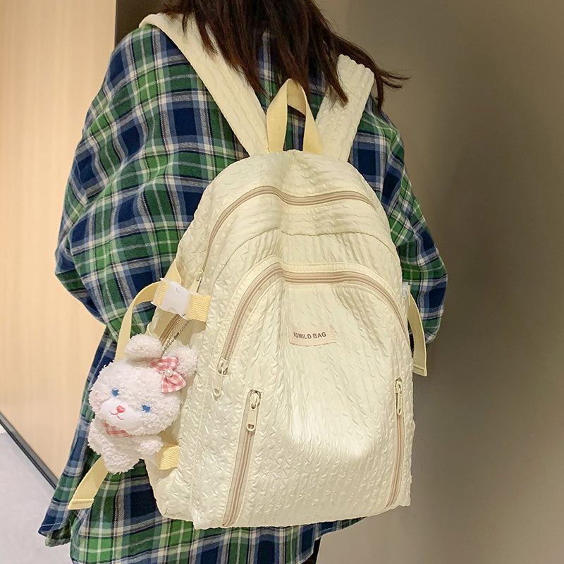 Schoolbag Female College Student Niche Design Japanese Girl Backpack Middle School Student Junior High School Student Large-Capacity Backpack