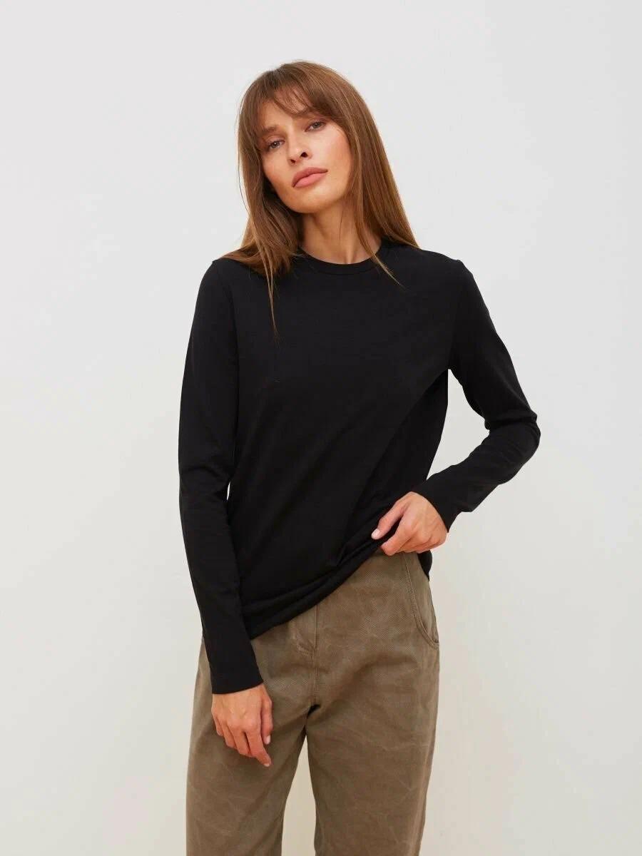 VLOVELAW  cotton T-shirt 2025 popular spring new women's fashion casual versatile commuter pullover round neck long sleeve T-shirt