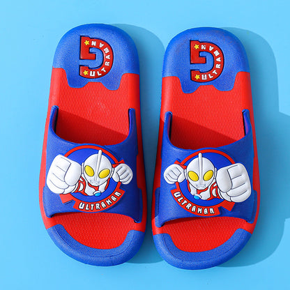 VLOVELAW Ultraman Children's Slippers Summer Boys Boys Child Bathing Bathroom Non-Slip Medium and Big Children Internet-Famous Slippers