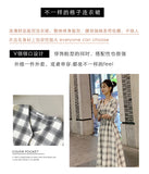 VLOVELAW 036 Plaid Shirt Dress Women's New Summer Long Fairy Lady Super Fairy Mori Style  Dress Waist-Slimming Dress