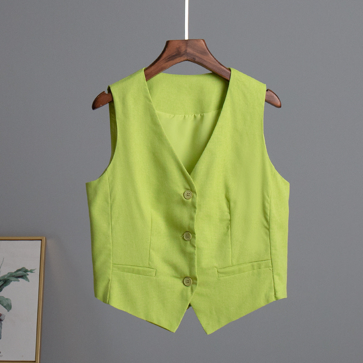 VLOVELAW  cotton and linen vest vest Popular and 2025 popular summer new femininity casual sleeveless single-breasted vest top