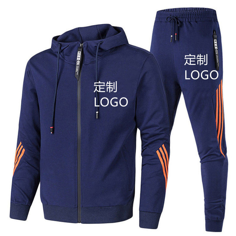 VLOVELAW 2023 new spring and autumn men's suit trousers youth casual running three bars sports suit men's two