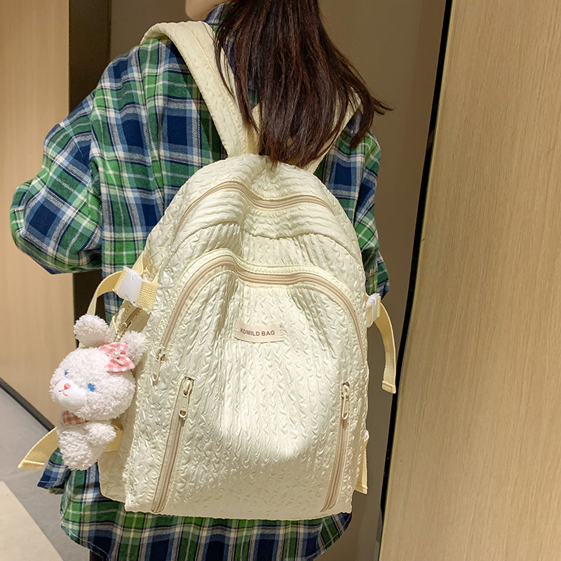 Schoolbag Female College Student Niche Design Japanese Girl Backpack Middle School Student Junior High School Student Large-Capacity Backpack