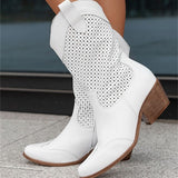 Dropshopping Winter New Foreign Trade Mid Heel 40-43 Burnt Suede Low-Top Women's Boots Fashion