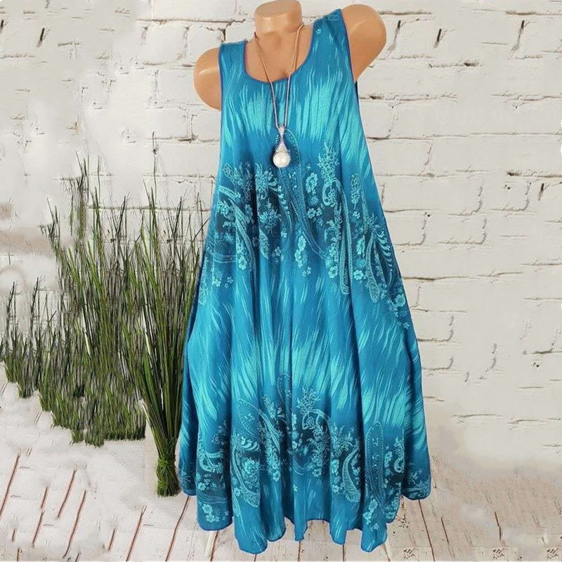 VLOVELAW EBay Wish  Summer Hot Products European and American Fashion Women's Wear Digital Printing Dress in Stock!