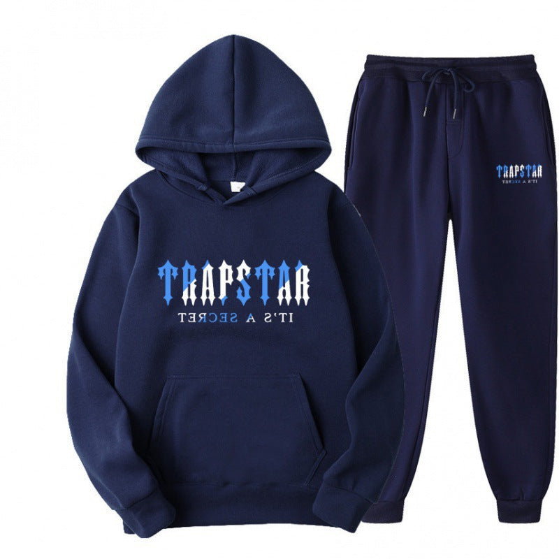 VLOVELAW New TRAPSTAR New Men's and Women's Hoodies Set Fleece Sweater Casual Sports Two-piece Set Couple Set