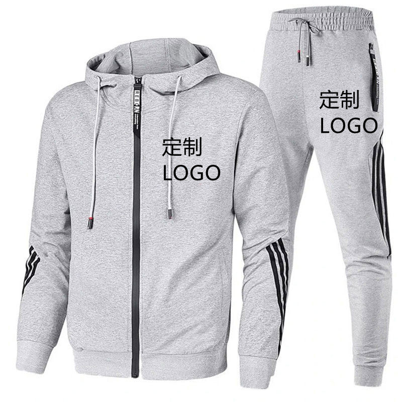 VLOVELAW 2023 new spring and autumn men's suit trousers youth casual running three bars sports suit men's two