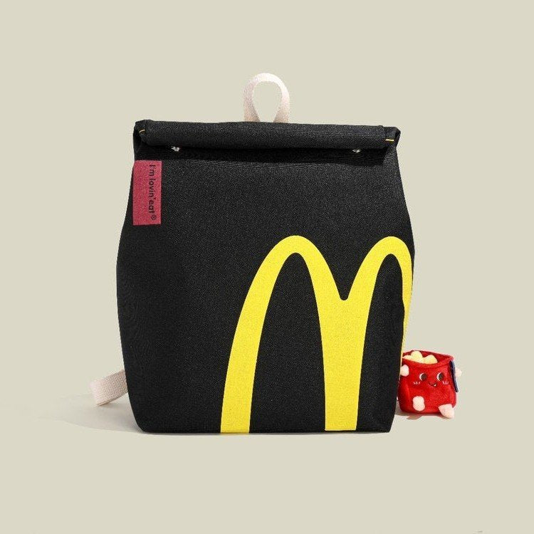 McDonald's Bag Wholesale  New Letter Printing Paper Bag Backpack Personality College Student Shoulder Bag Foreign Trade