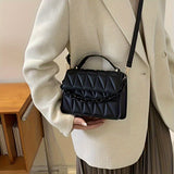 Elegant Quilted Leather Crossbody Bag for Women - Chic, Versatile, Adjustable Strap, Secure Magnet Closure