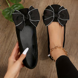 Womens Bowknot Square Toe Flats - Stylish Comfort Shoes with Ultra-Soft Interior, Lightweight & Effortless Slip-On Design for Trendsetting Ladies