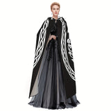 vlovelaw  1pc, Nordic Style Viking Goddess Celtic Life Tree Halloween Witch Hooded Robe Cloak Shawl Cosplay For Adult Men Women, Party Favors Supplies Dresses Clothes Gifts, 147.32*152.4cm