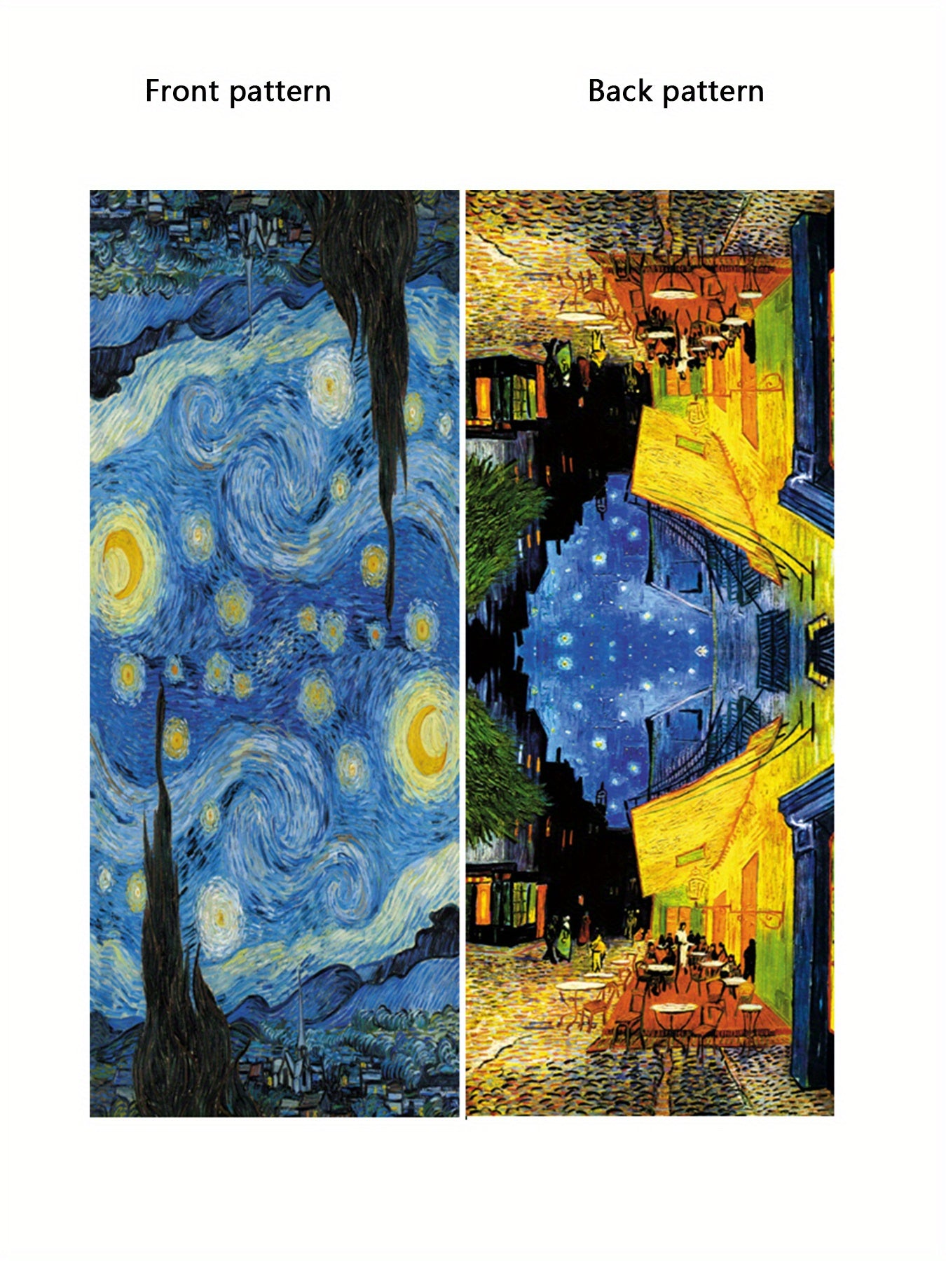 Vintage Van Gogh Inspired Scarf - Vibrant Art Print, Unique Tie Dye, Elegant Tassel Shawl, Coldproof and Soft Neck Guard - Perfect for Autumn and Winter, Timeless Classic Style with a Modern Twist